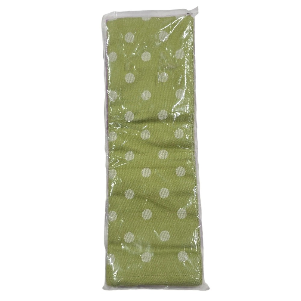 NEW Pampered Chef Dots Kitchen Towels Set of 2 Green & Lavender 2979